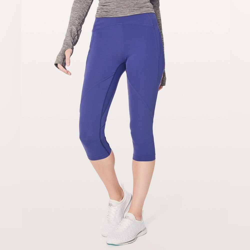 Lululemon Lead The Pack Crop 21” Stony Grape Size 4